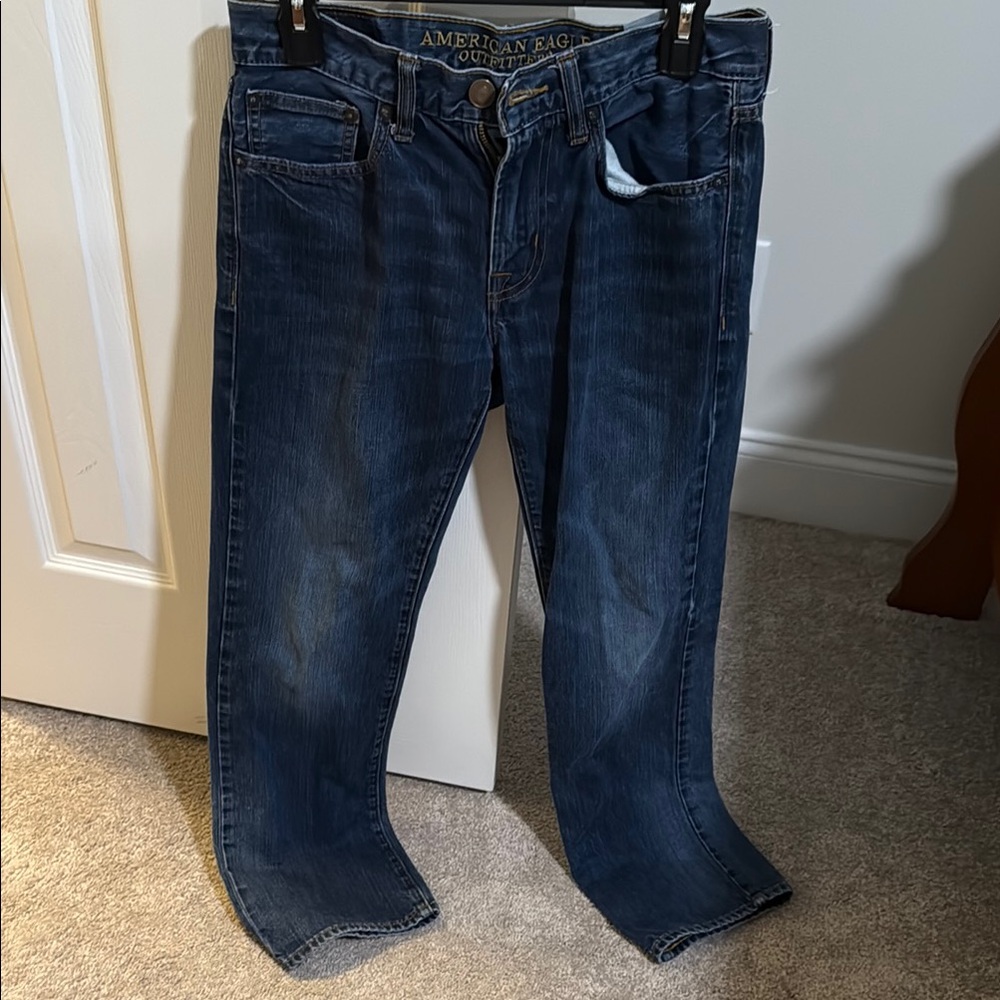American Eagle Outfitters Blue Straight Jeans Classic Style